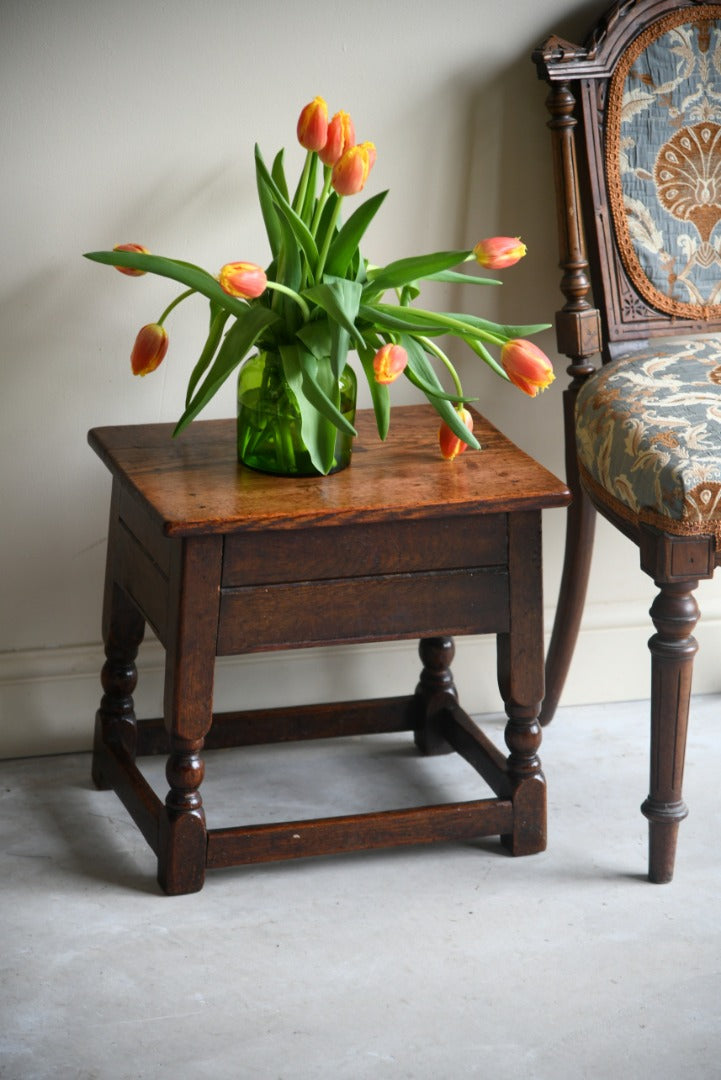 Antique Oak Joint Stool