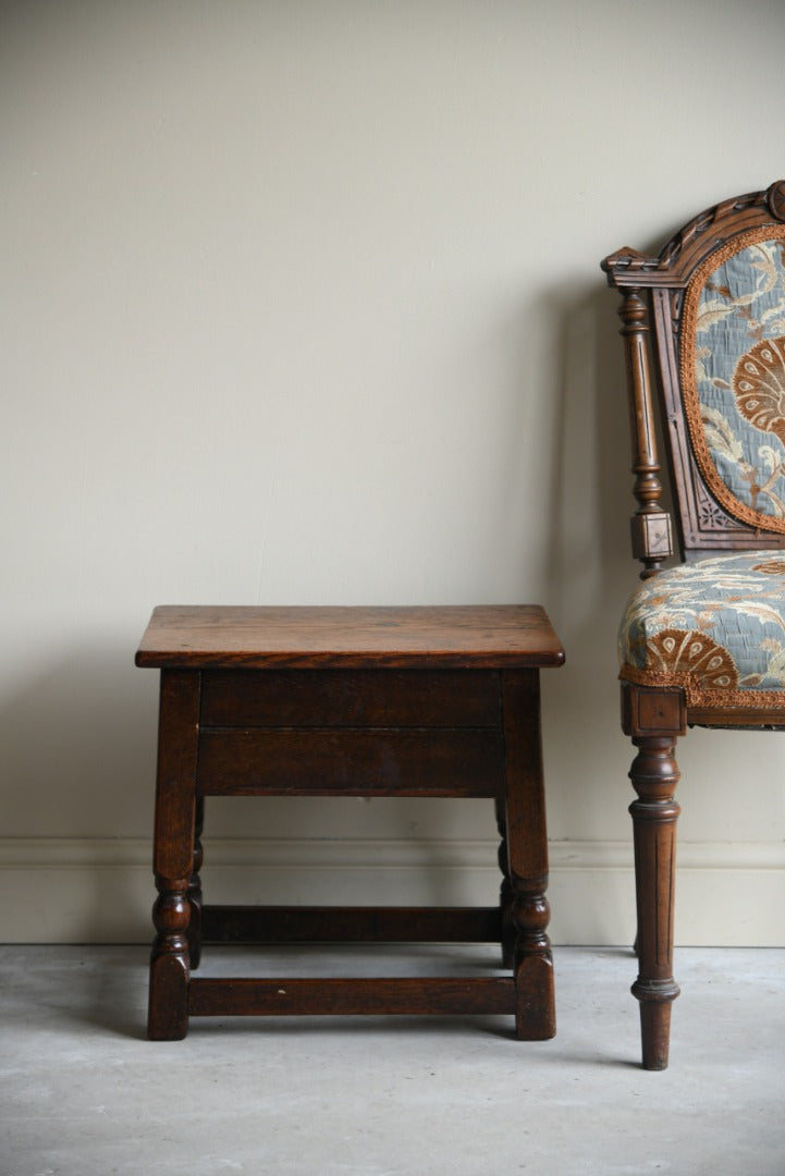 Antique Oak Joint Stool