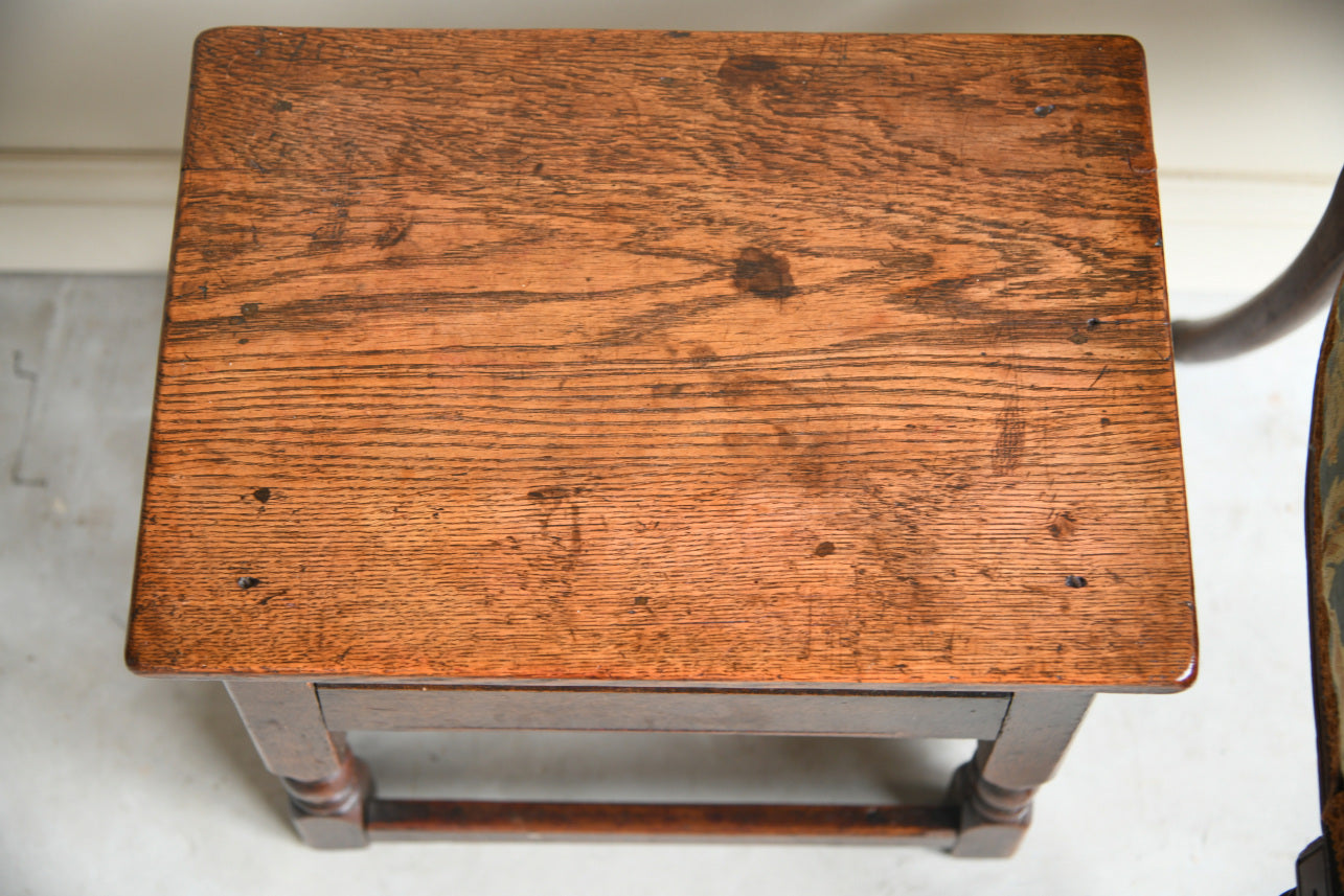 Antique Oak Joint Stool