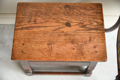 Antique Oak Joint Stool