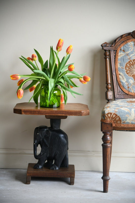 Colonial Indian Elephant Occasional Table