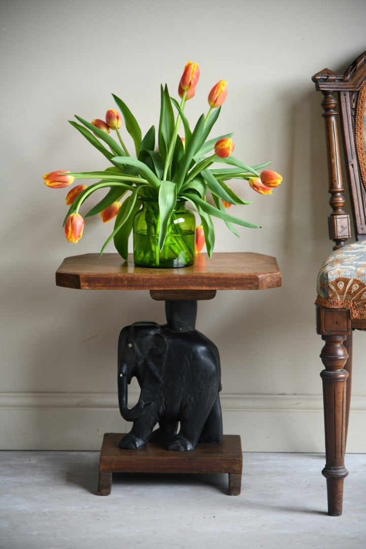 Colonial Indian Elephant Occasional Table