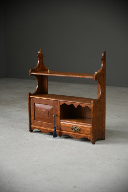 Antique Oak Wall Shelf