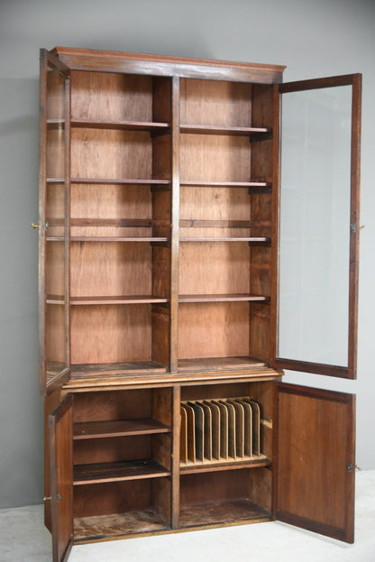 Large Antique Mahogany Glazed Bookcase