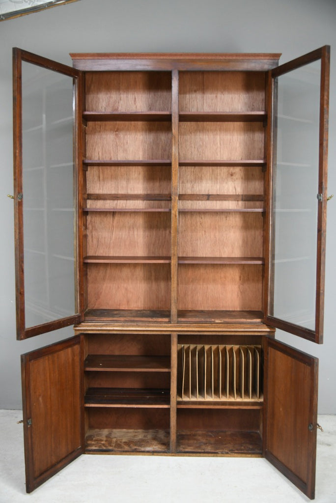 Large Antique Mahogany Glazed Bookcase
