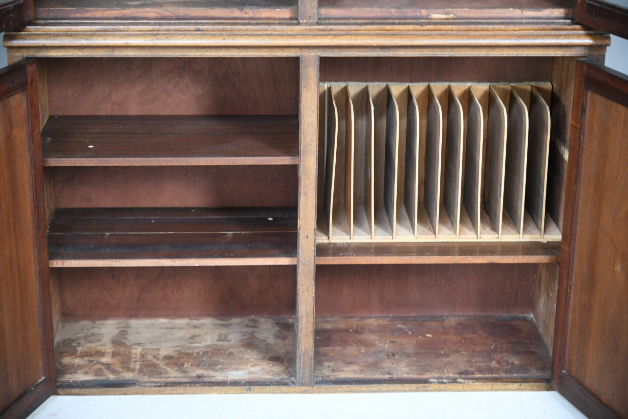 Large Antique Mahogany Glazed Bookcase