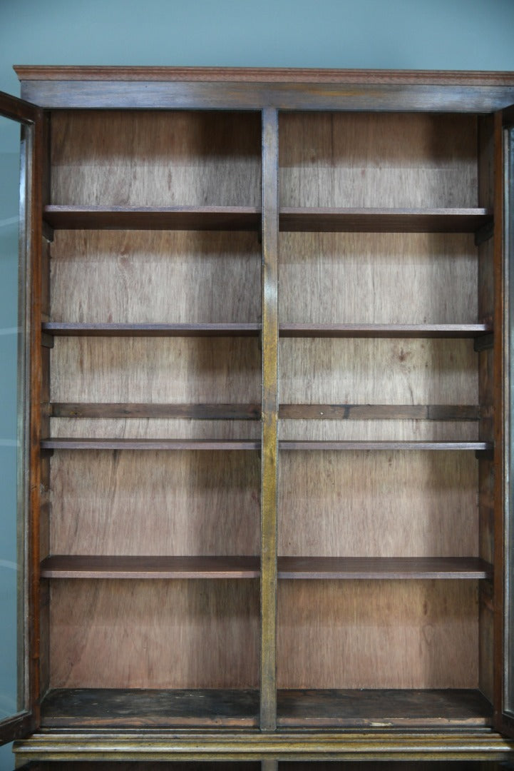 Large Antique Mahogany Glazed Bookcase