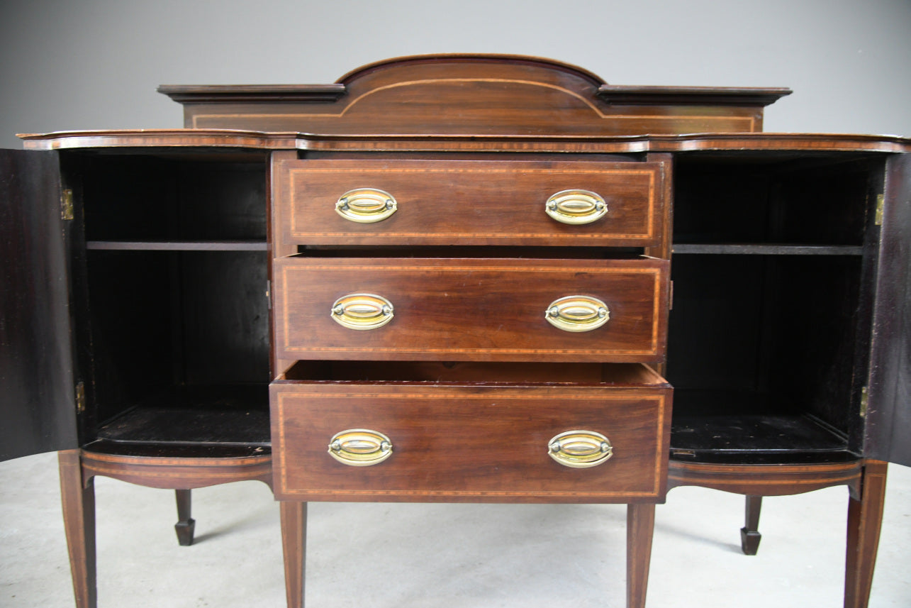 Edwardian Mahogany Inlaid Sideboard Hampton & Sons