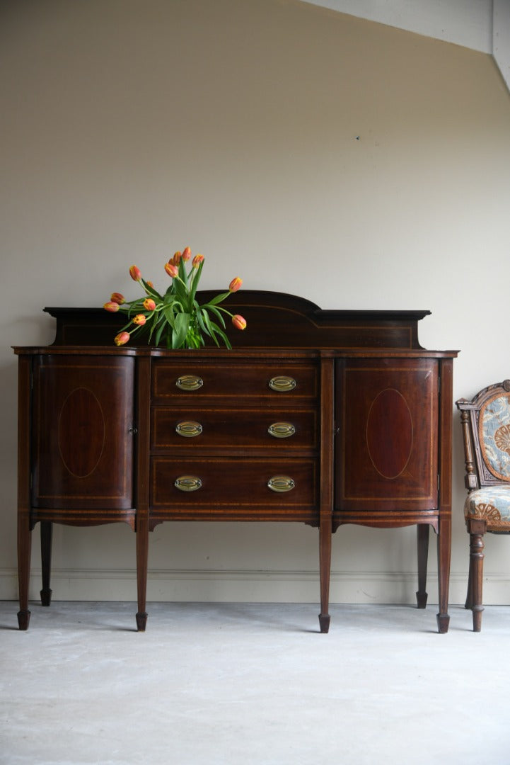 Edwardian Mahogany Inlaid Sideboard Hampton & Sons