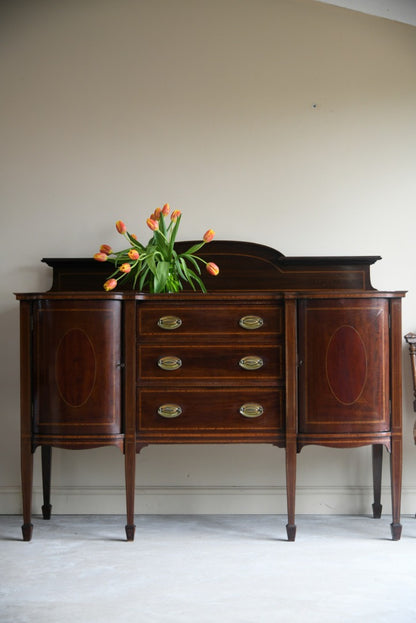 Edwardian Mahogany Inlaid Sideboard Hampton & Sons