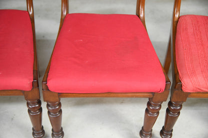 Set 6 Victorian Bar Back Dining Chairs