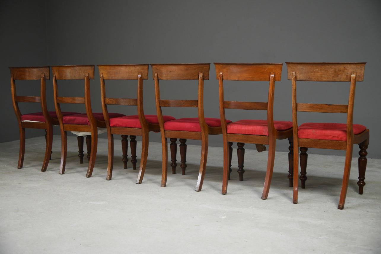 Set 6 Victorian Bar Back Dining Chairs