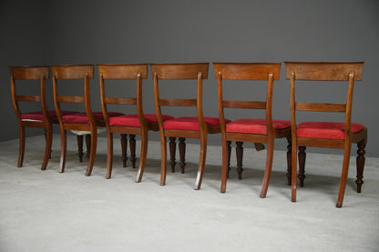 Set 6 Victorian Bar Back Dining Chairs