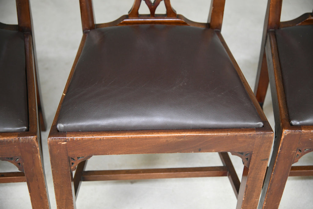 8 Jas Shoolbred Chippendale Style Dining Chairs