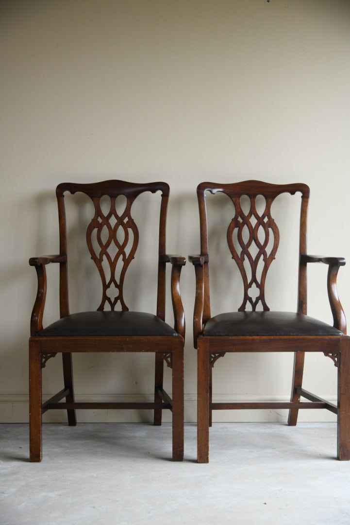 8 Jas Shoolbred Chippendale Style Dining Chairs