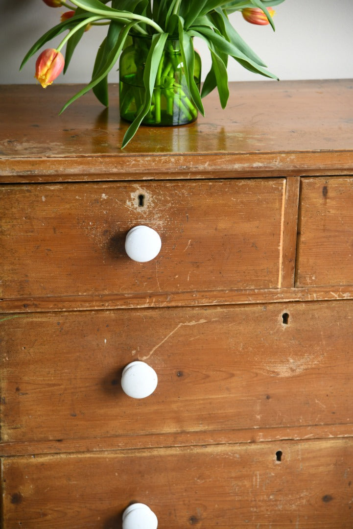 Small Rustic Antique Pine Chest of Drawers