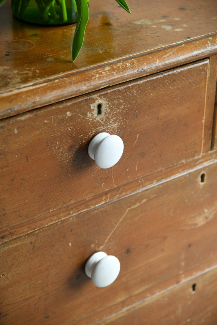 Small Rustic Antique Pine Chest of Drawers