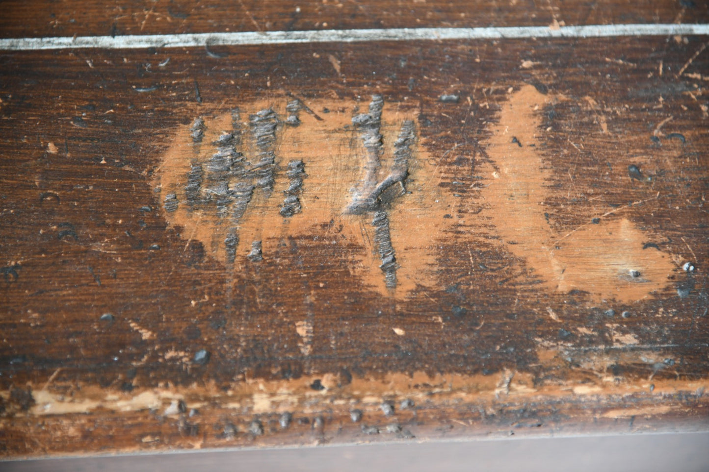 Antique Grained Pine Rustic Chest