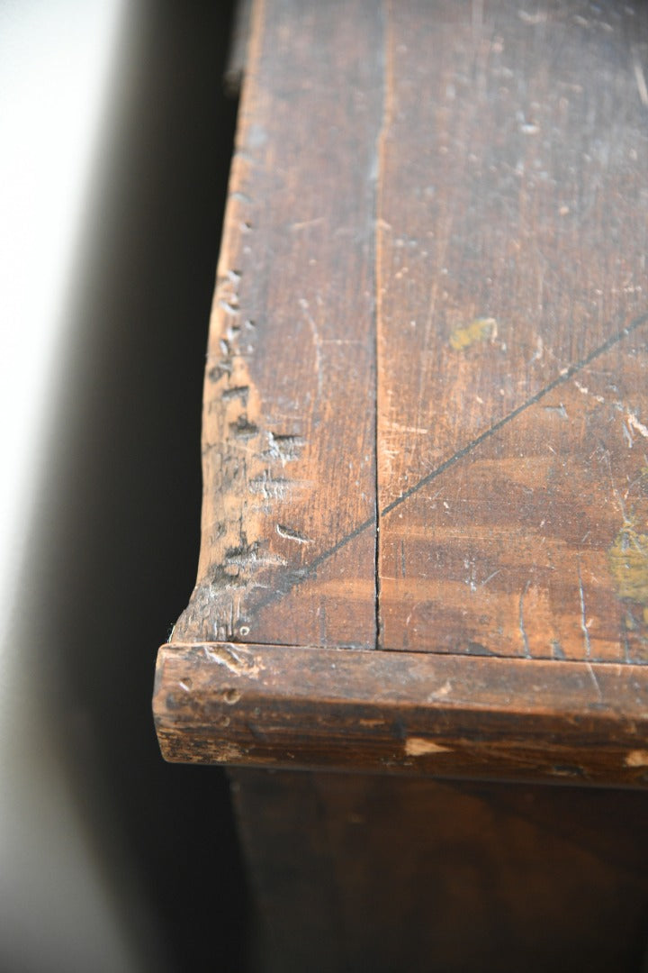 Antique Grained Pine Rustic Chest