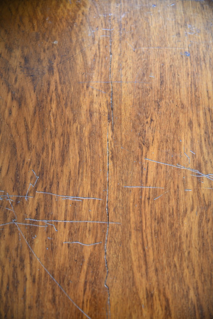 Victorian Square Oak Side Table