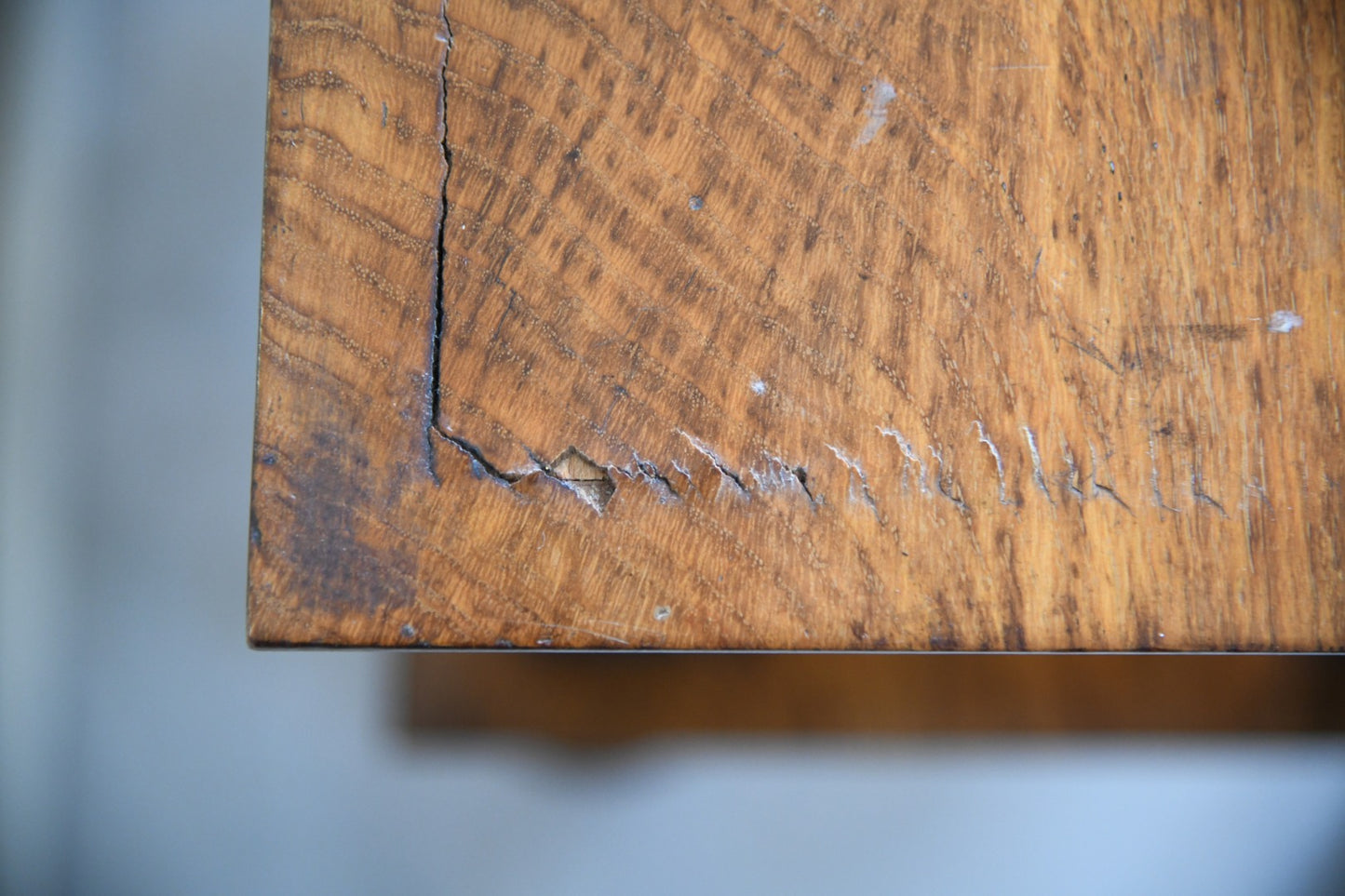 Victorian Square Oak Side Table