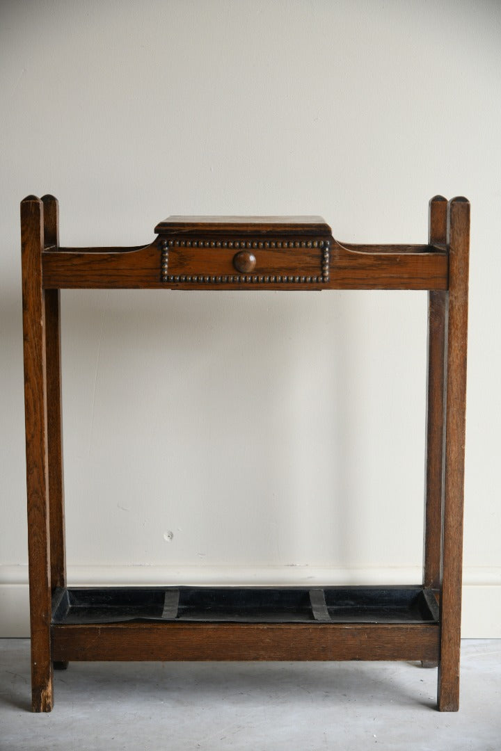 Early 20th Century Oak Stick Stand