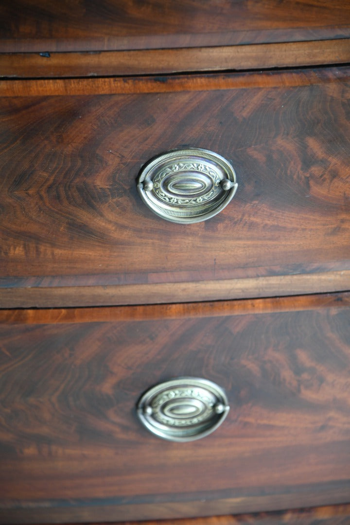 Antique Mahogany Bow Front Chest of Drawers