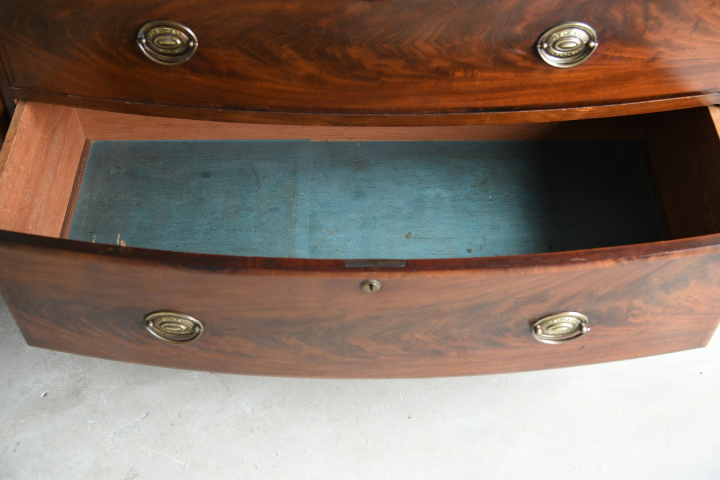 Antique Mahogany Bow Front Chest of Drawers