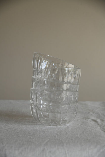 5 Cut Glass Bowls