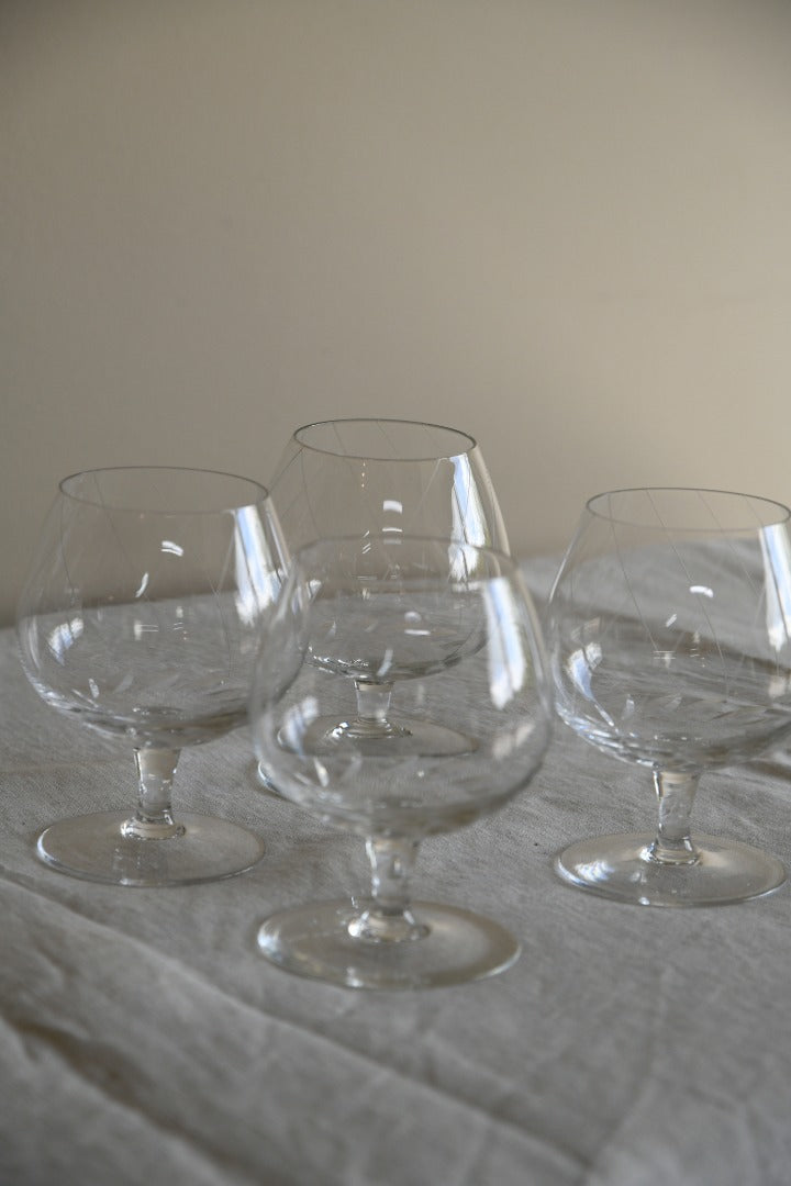 4 Small Brandy Glasses