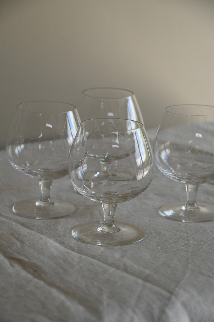 4 Small Brandy Glasses