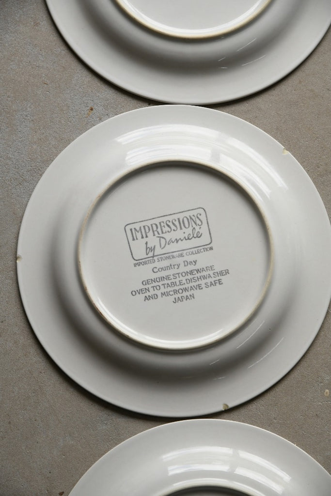 6 x Impressions by Daniele Stoneware Dinner Plates