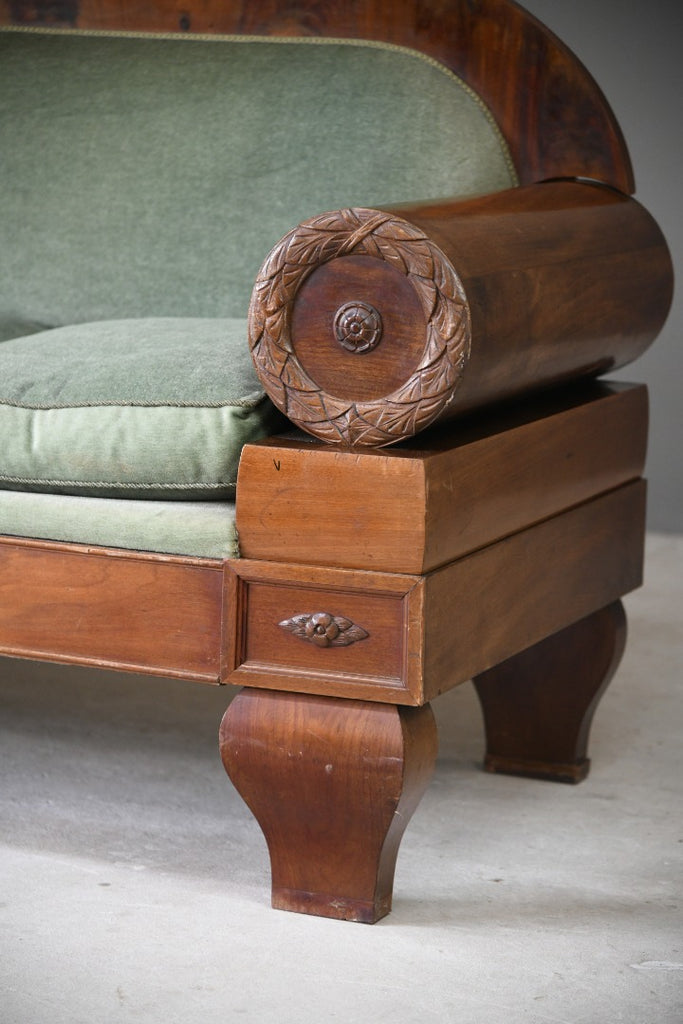 Antique Mahogany Biedermeier Sofa
