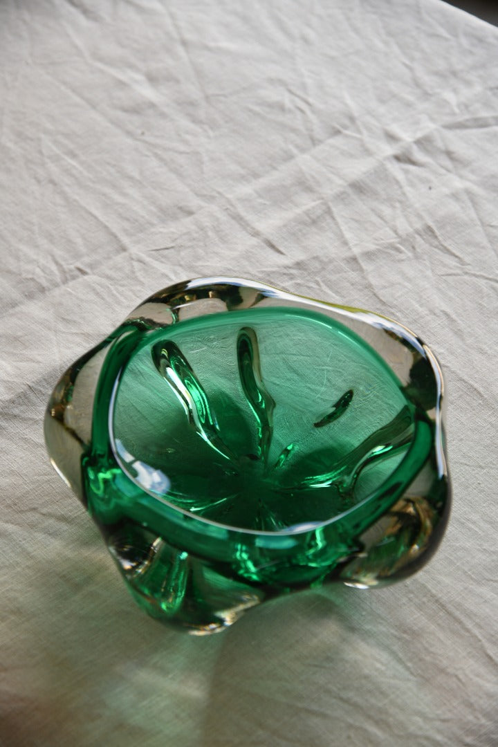 Green Studio Glass Decorative Bowl