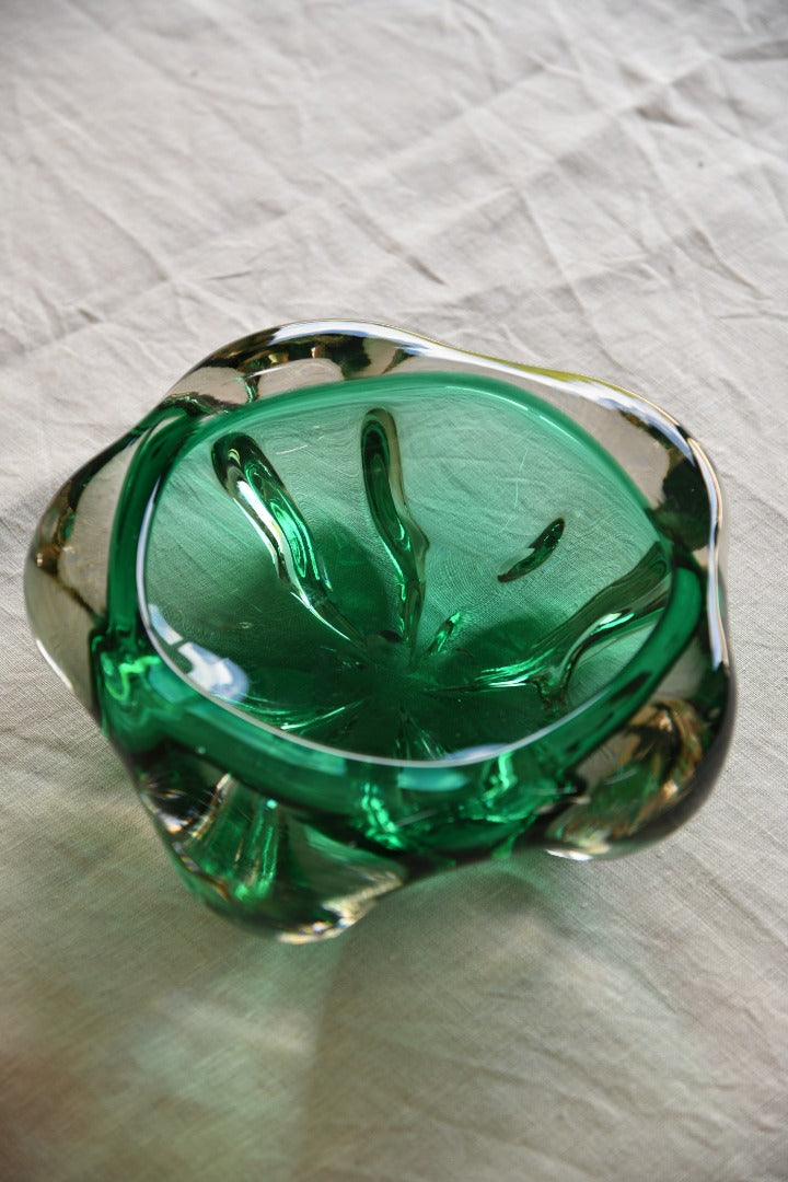 Green Studio Glass Decorative Bowl