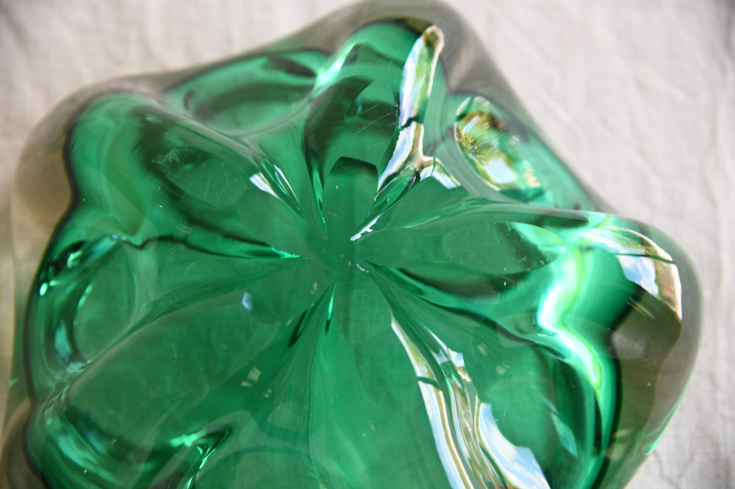 Green Studio Glass Decorative Bowl