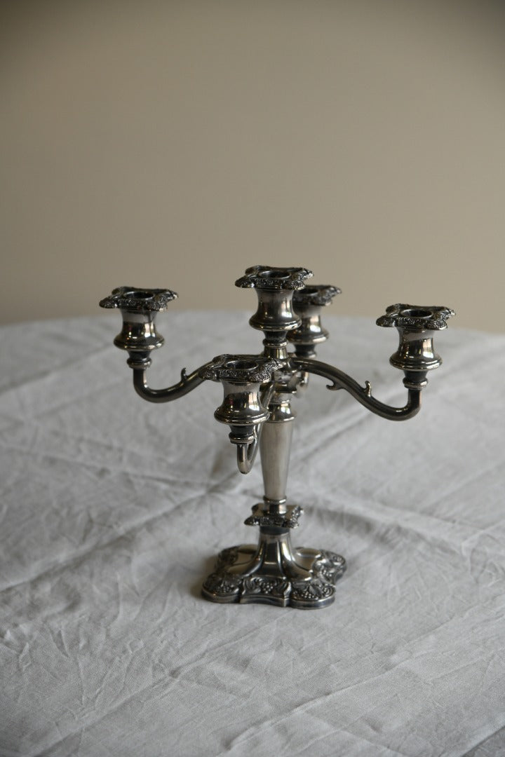 Silver Plated Grenadier 5 Branch Candelabra