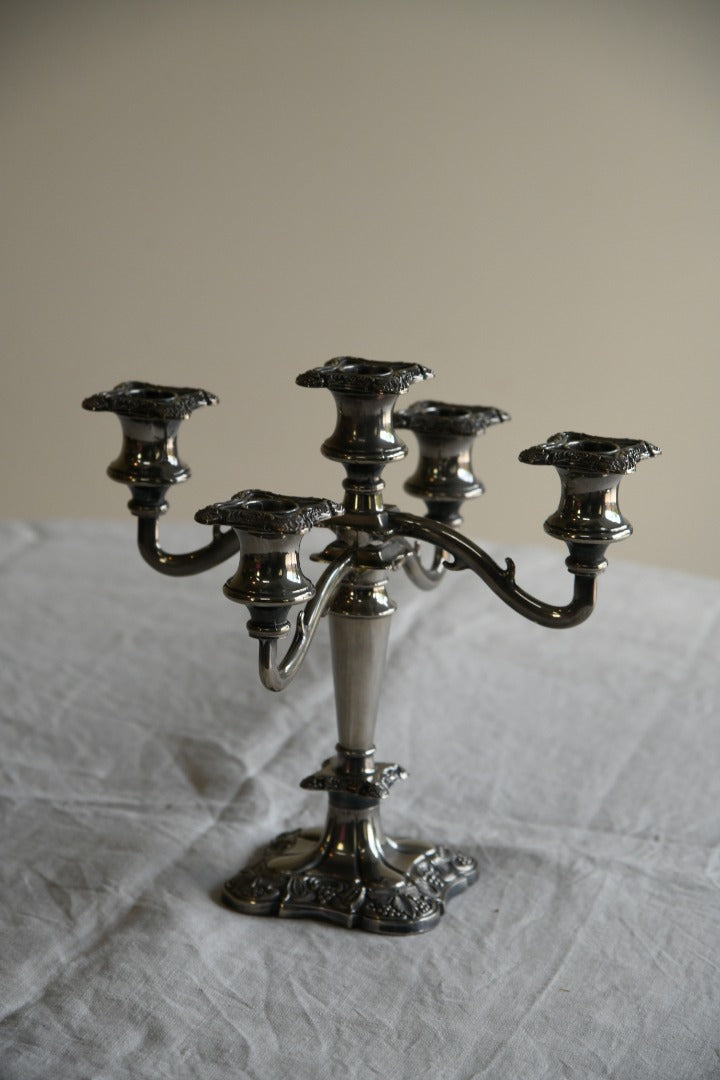 Silver Plated Grenadier 5 Branch Candelabra