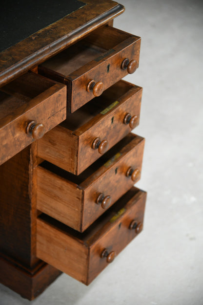 Victorian Burr Walnut Desk