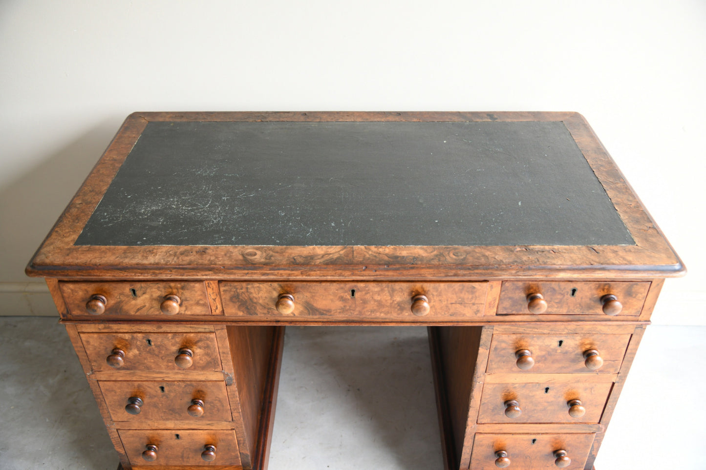 Victorian Burr Walnut Desk