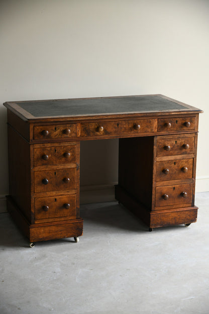 Victorian Burr Walnut Desk