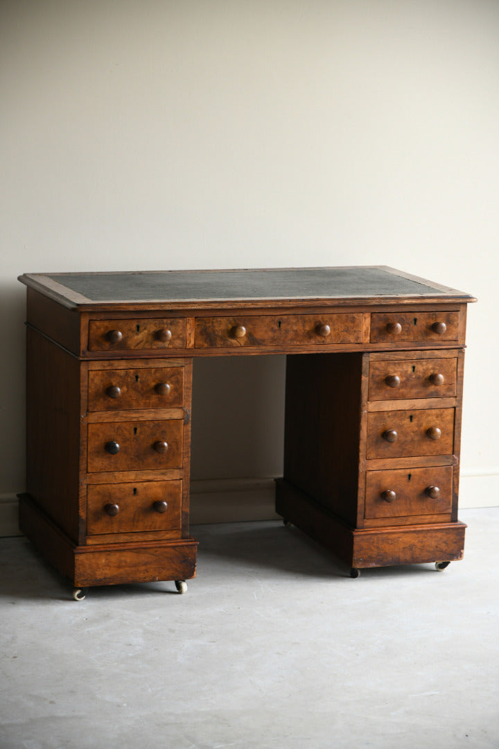 Victorian Burr Walnut Desk