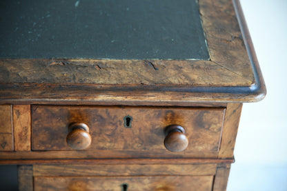 Victorian Burr Walnut Desk