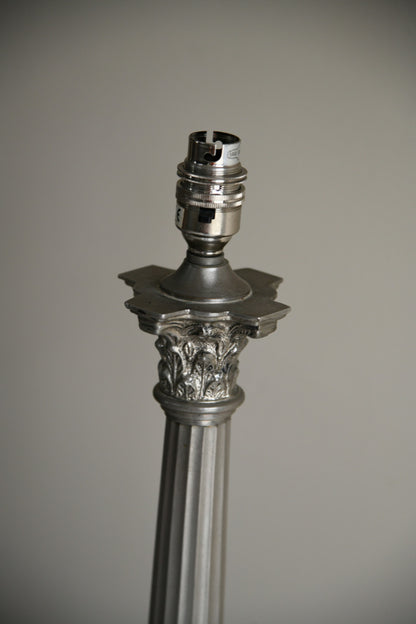 Pair Laura Ashley Corinthian Column Table Lamps