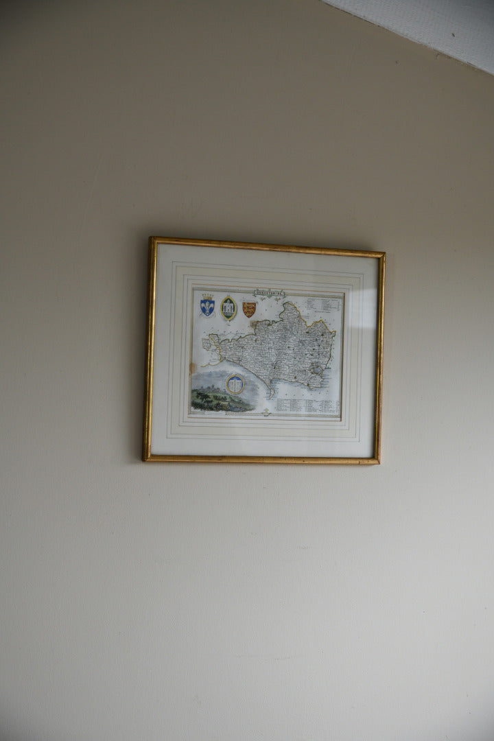 Framed Dorset Map
