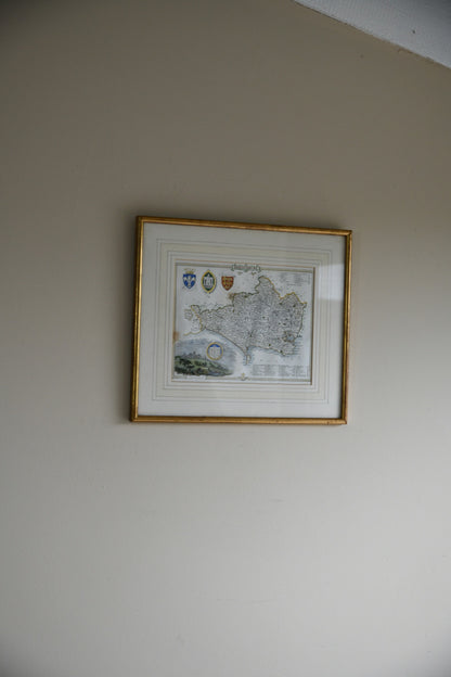 Framed Dorset Map