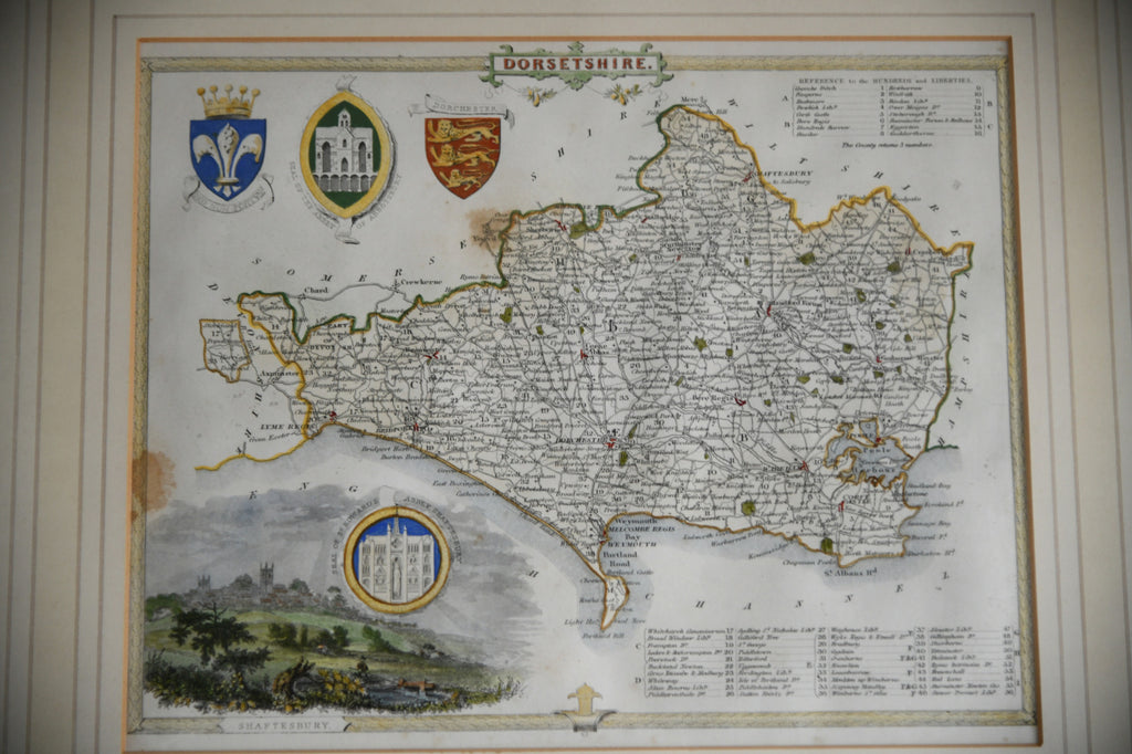 Framed Dorset Map