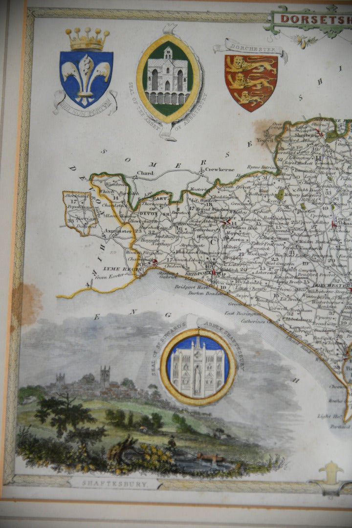 Framed Dorset Map