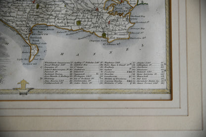 Framed Dorset Map