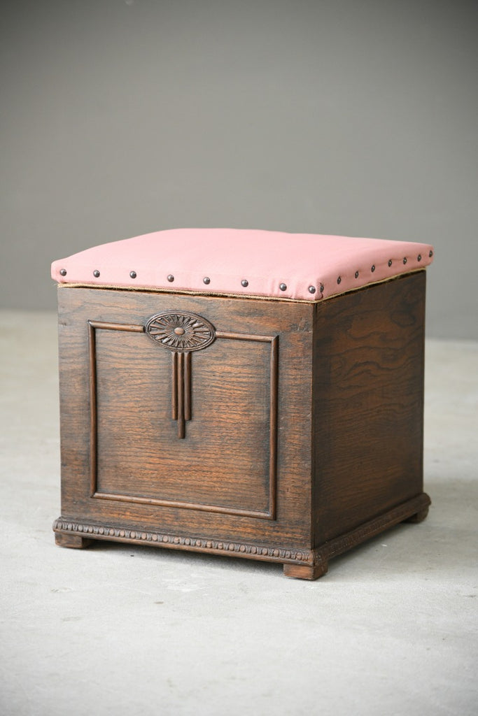 Vintage Oak Coal Box